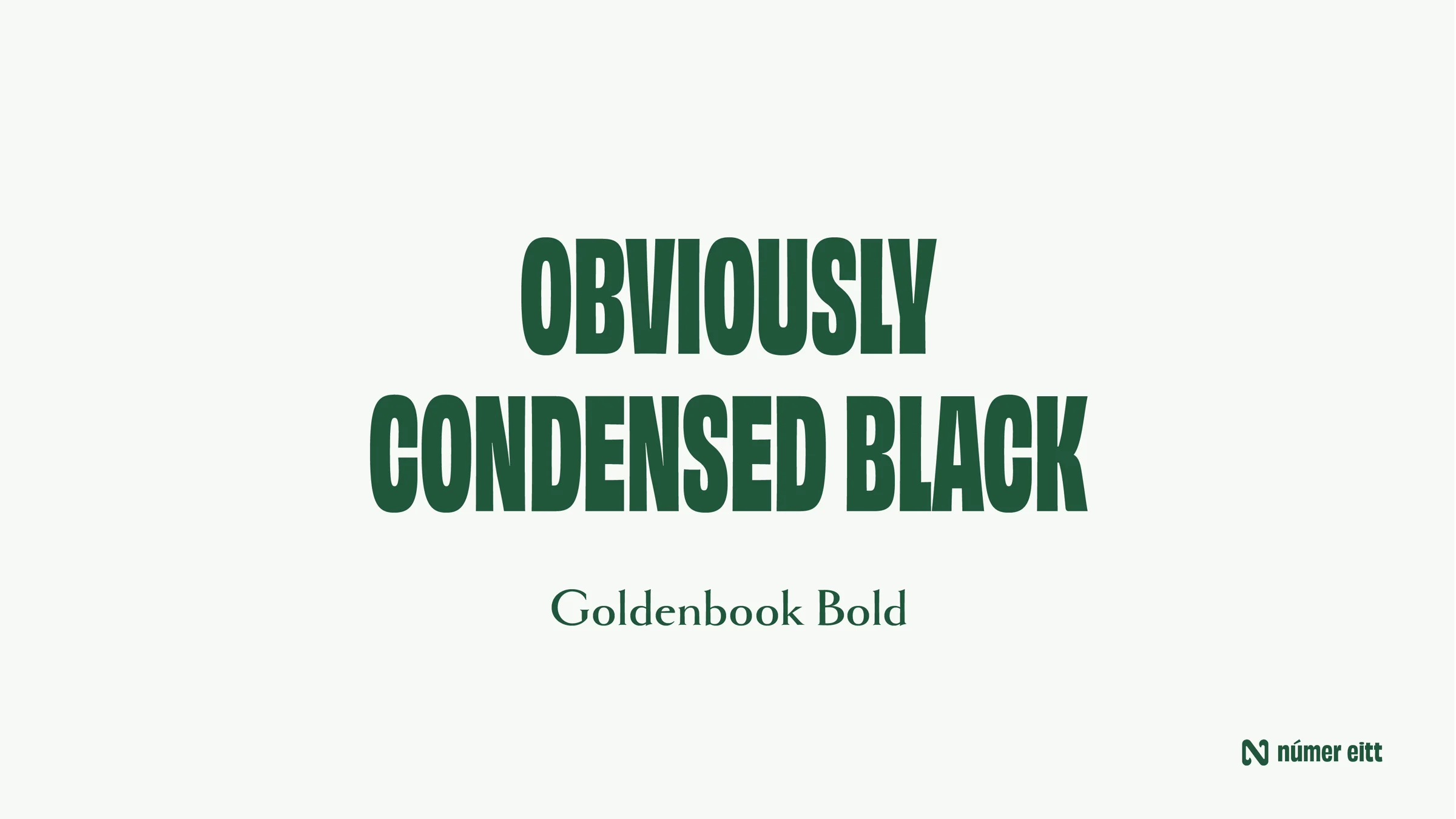 Obviously Condensed Black paired with Goldenbook Bold